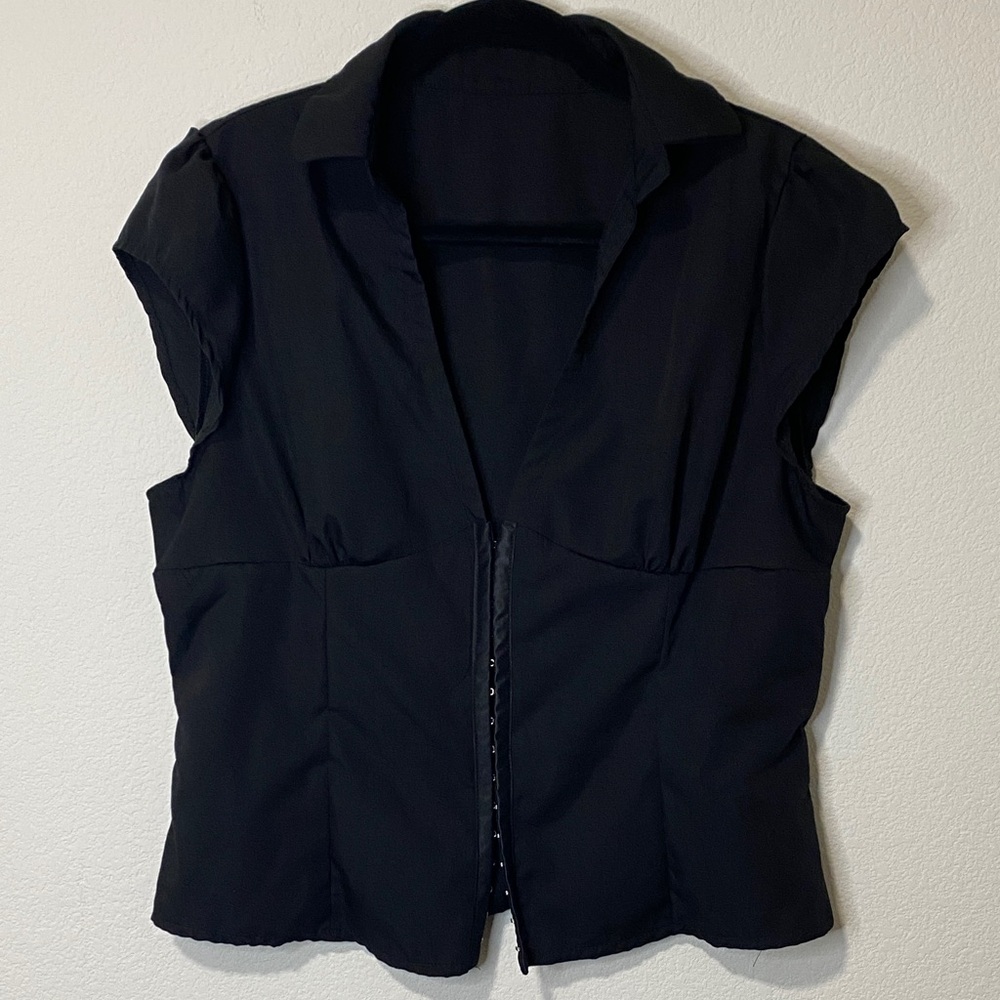 Black Top with Collar - Women